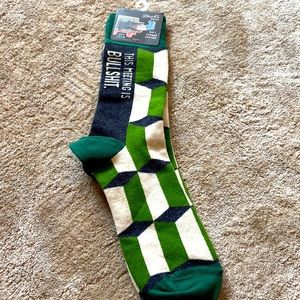 Blue Q socks, NEW! this meeting is bullshit